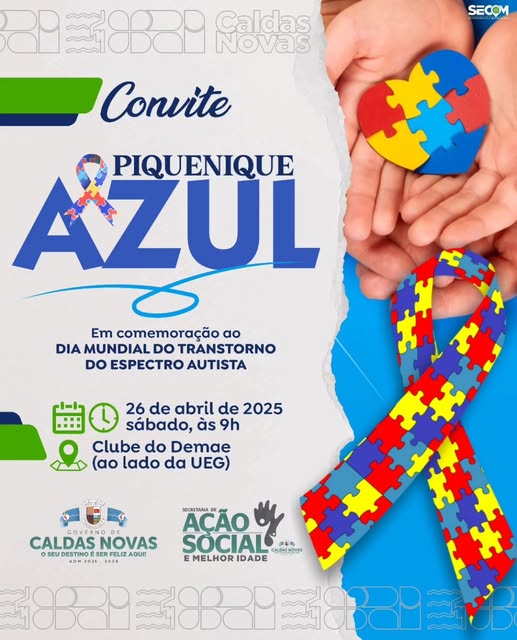 Governo de Caldas Novas realiza Piquenique Azul para celebrar o Dia Mundial do Transtorno do Espectro Autista