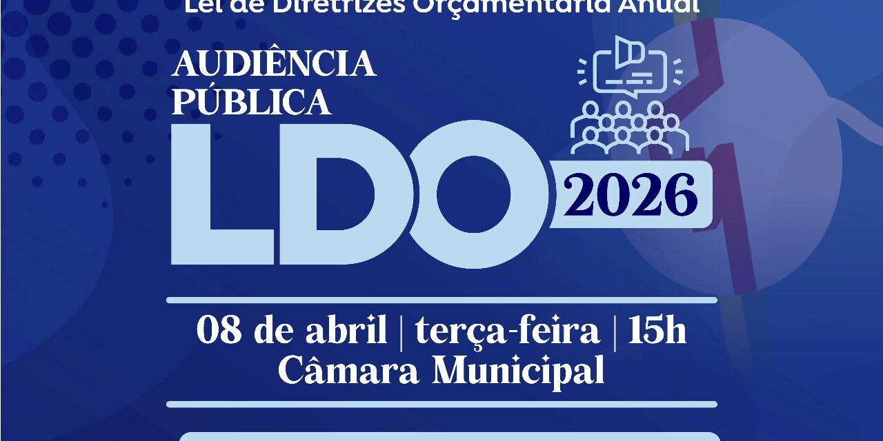 #Convite 📄 || O Governo de Caldas Novas convida a população para a Audiência Pública para discussão e elaboração da Lei de Diretrizes Orçamentária Anual – LDO Exercício 2026