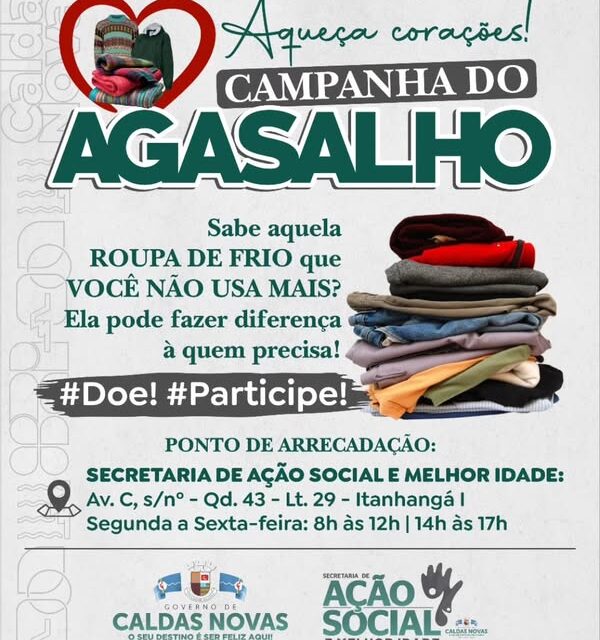 Governo de Caldas Novas realiza campanha do agasalho
