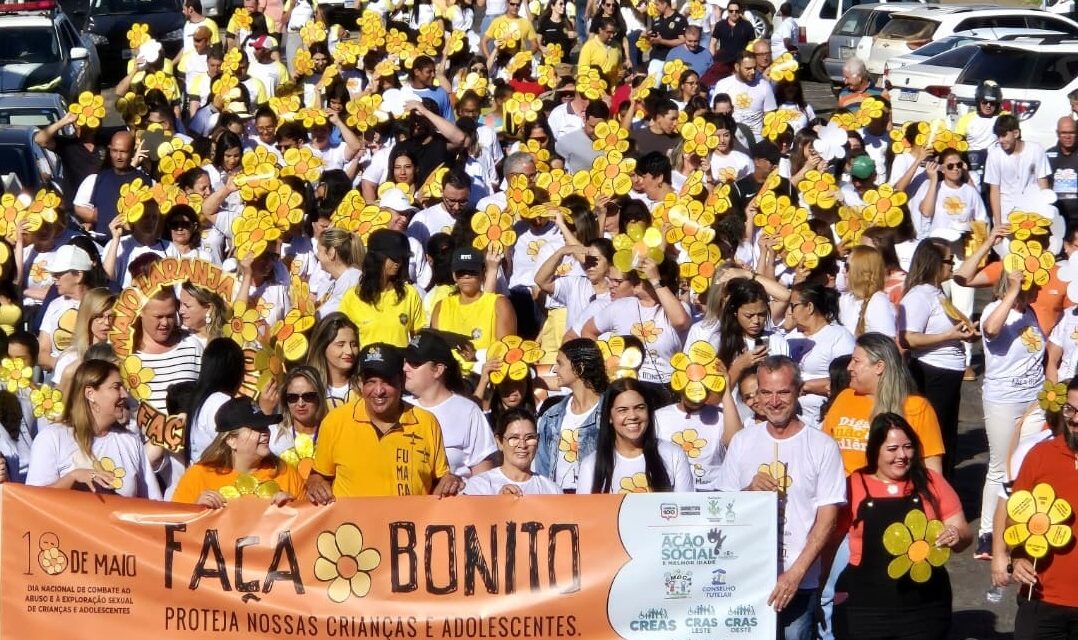 Caldas Novas realiza caminhada de conscientização sobre o Maio Amarelo e Laranja